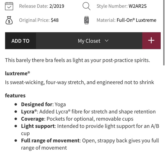 Lululemon Free To Be Zen Strappy Sports Bra 12 - Picture 6 of 7